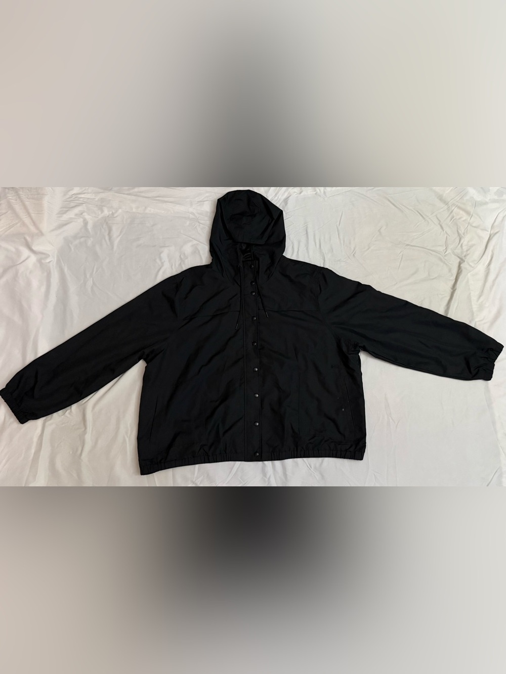 Volcom Black Hooded Windbreaker Jacket